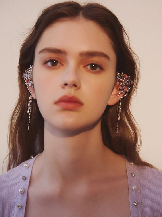 Fairycore Crystal Ear Cuff Earrings