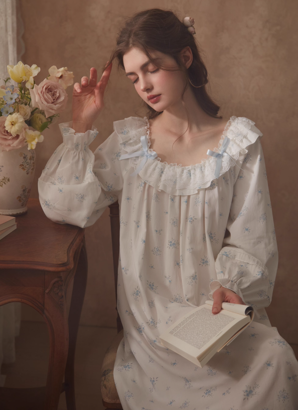 Blue Blossom Vintage Nightgown