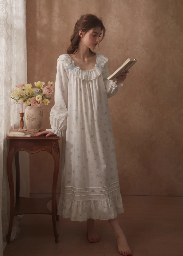 Blue Blossom Vintage Nightgown