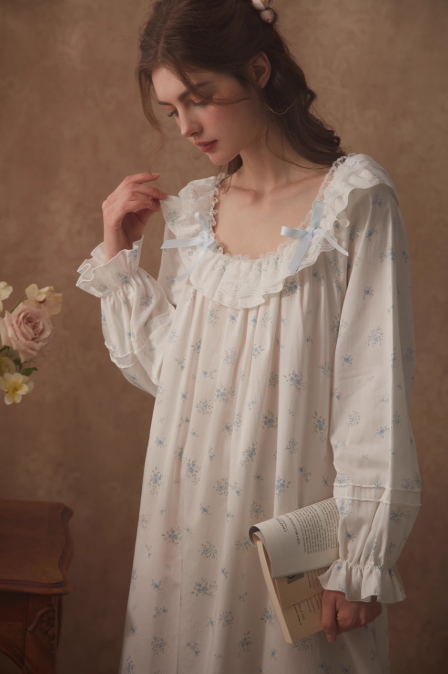 Blue Blossom Vintage Nightgown
