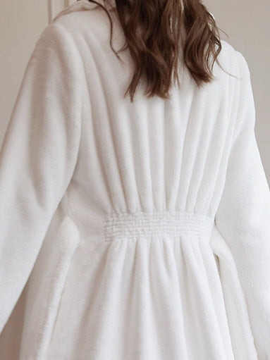 Romantic White Ruffle Long Robe