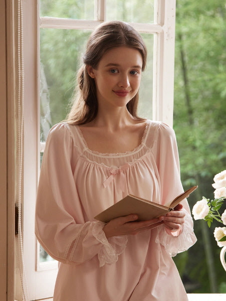Lace Ribbon Dreamy Loungewear Set