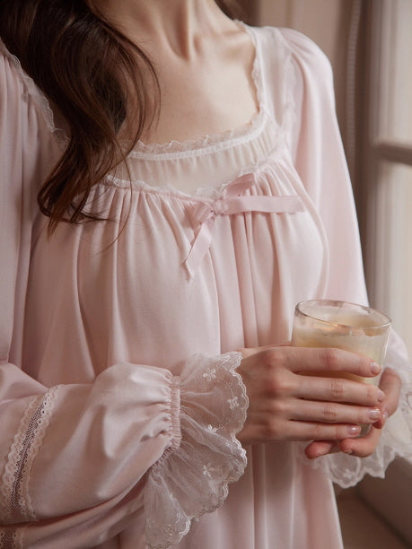 Lace Ribbon Dreamy Loungewear Set