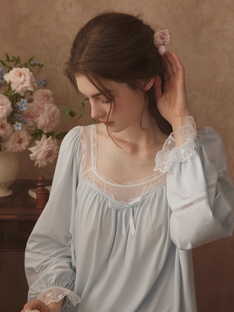 Lace Ribbon Dreamy Loungewear Set
