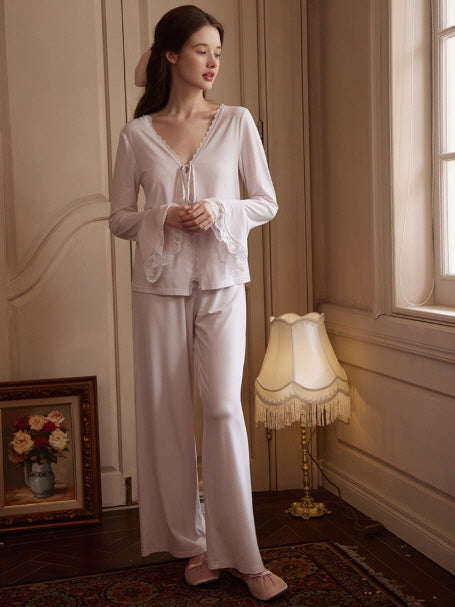 Blush Lace Dreamy 3-Piece Loungewear Set