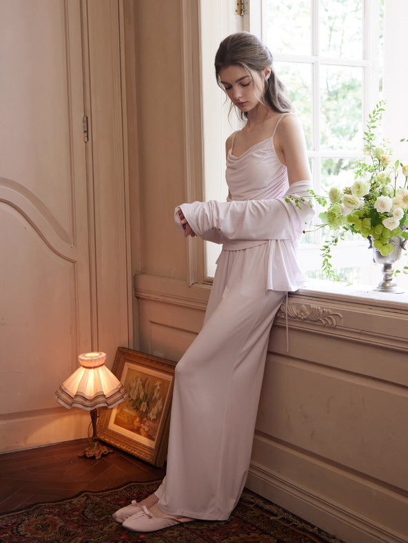 Dreamy Draped 3-Piece Loungewear Set