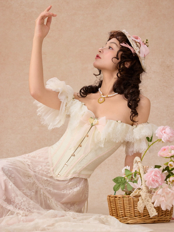 Ivory Lace Princess Corset & Skirt