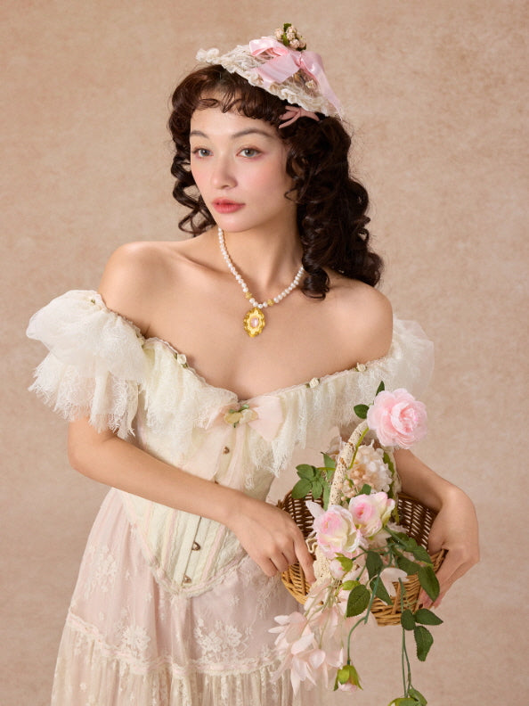 Ivory Lace Princess Corset & Skirt