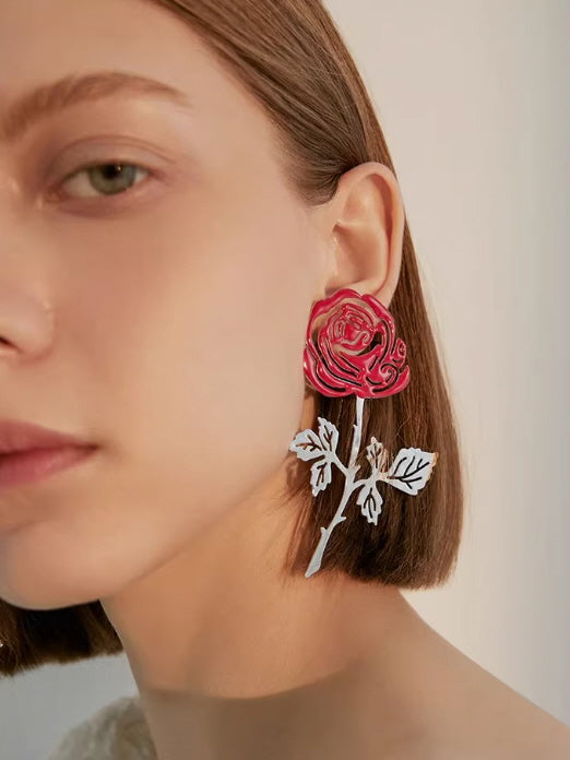 Romantic Rose Statement Earrings