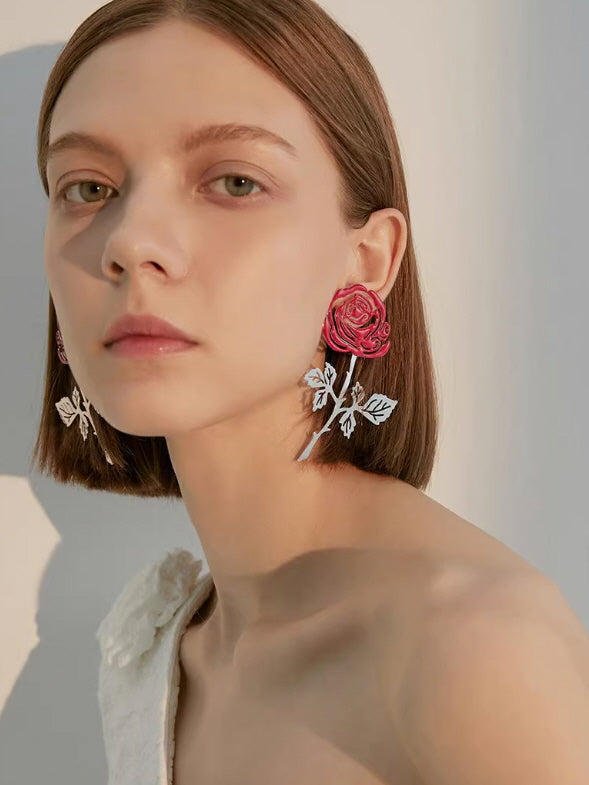 Romantic Rose Statement Earrings