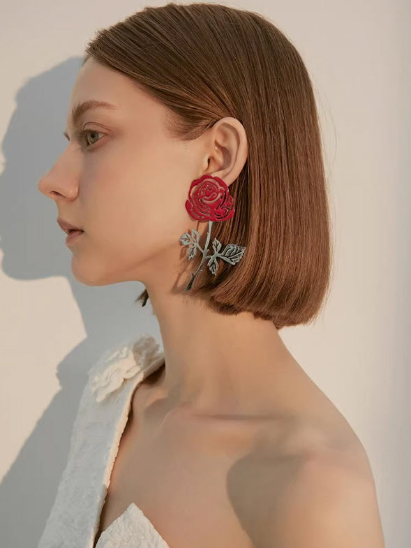 Romantic Rose Statement Earrings