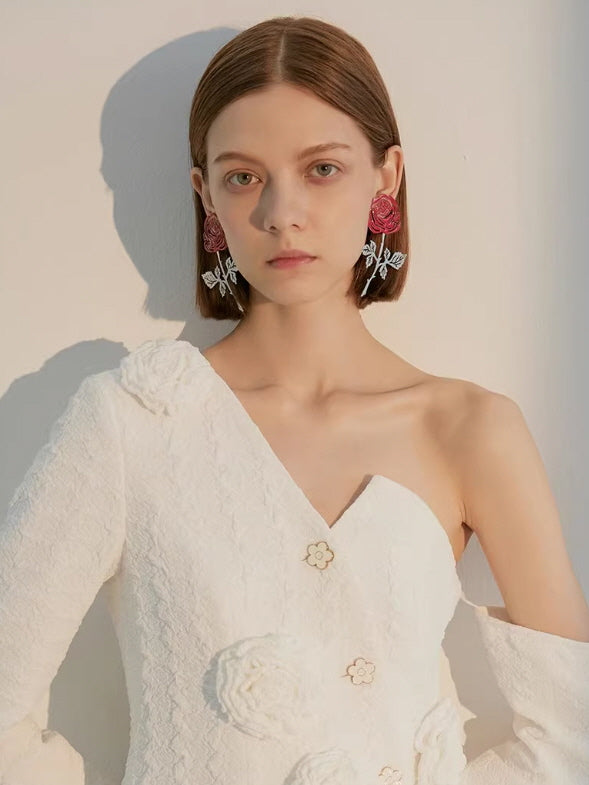 Romantic Rose Statement Earrings