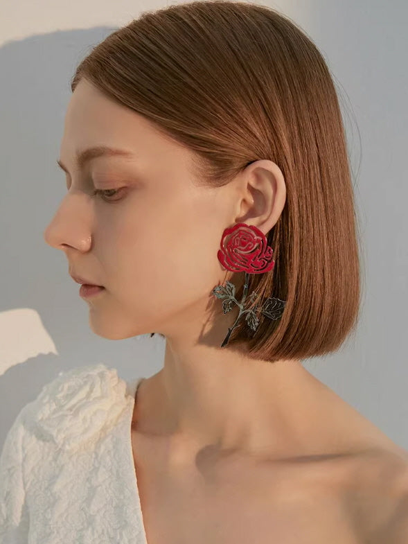 Romantic Rose Statement Earrings