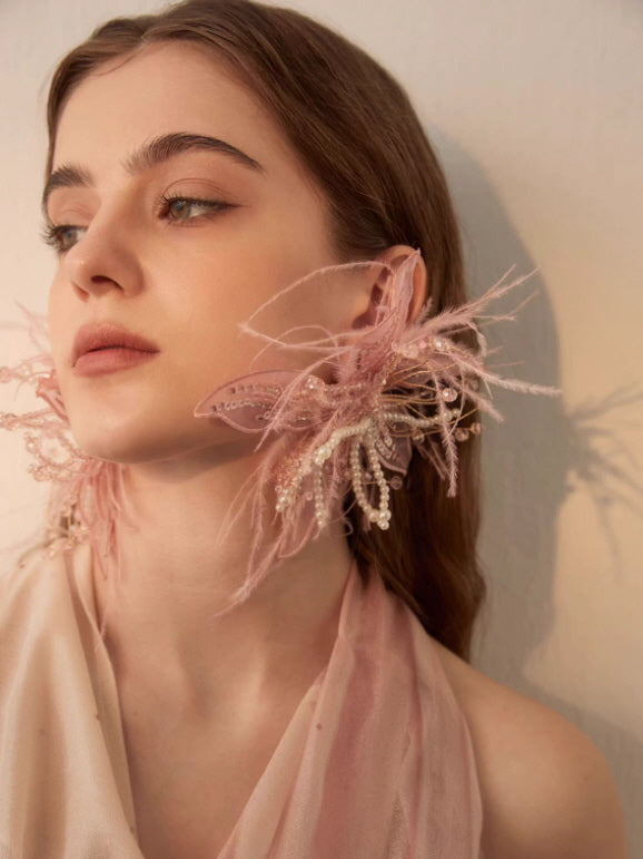 Blush Fairytale Flower Earrings