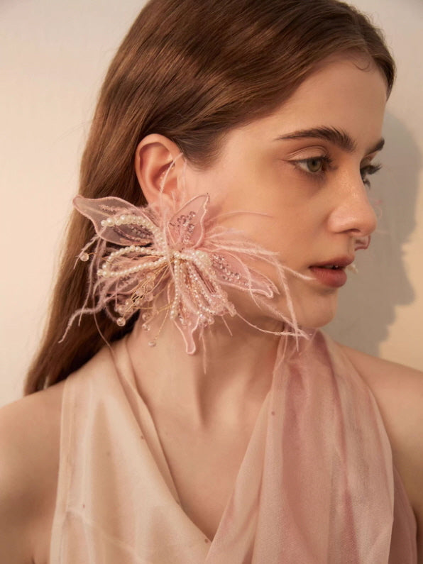 Blush Fairytale Flower Earrings