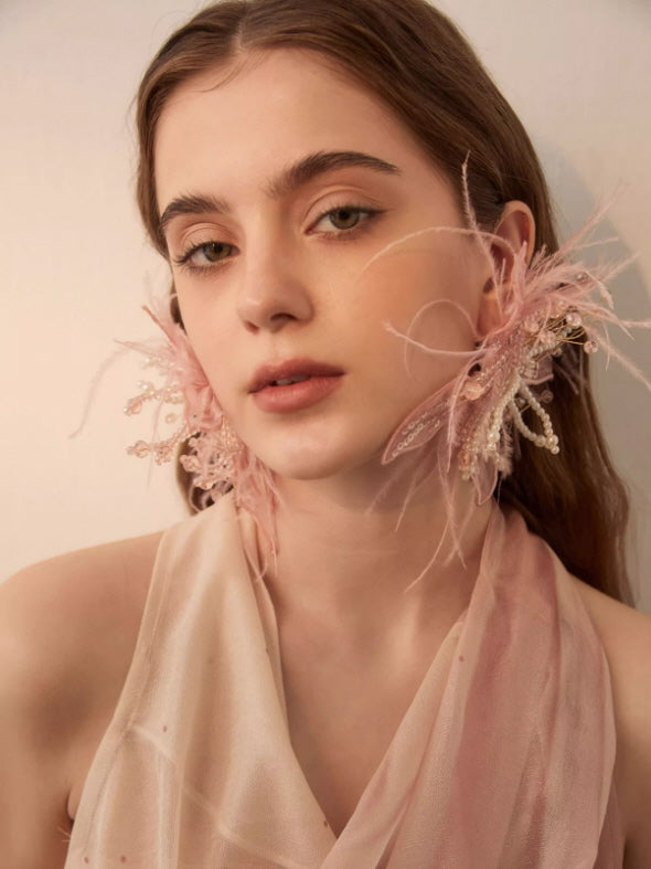 Blush Fairytale Flower Earrings