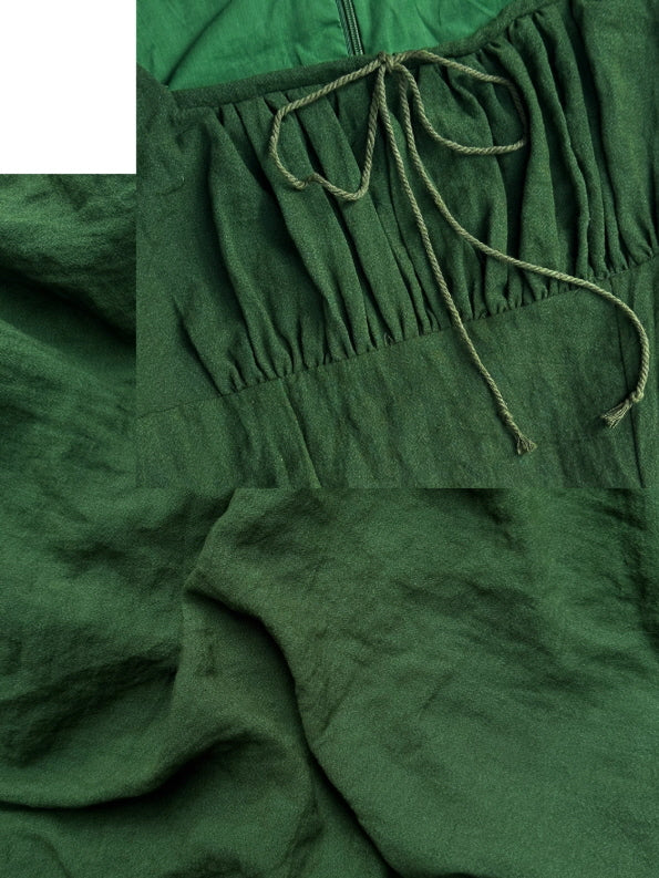 Emerald Green Romantic Vintage Cottagecore Dress