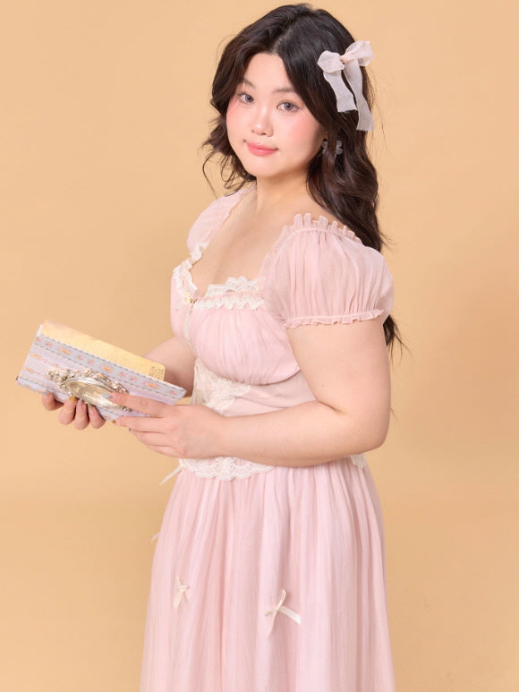 Blush Fairytale Ribbon Corset Dress