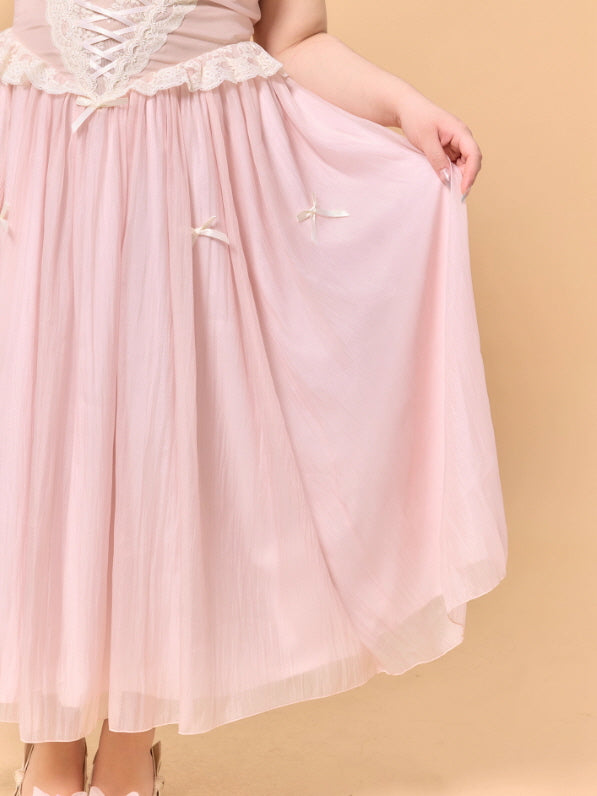 Blush Fairytale Ribbon Corset Dress