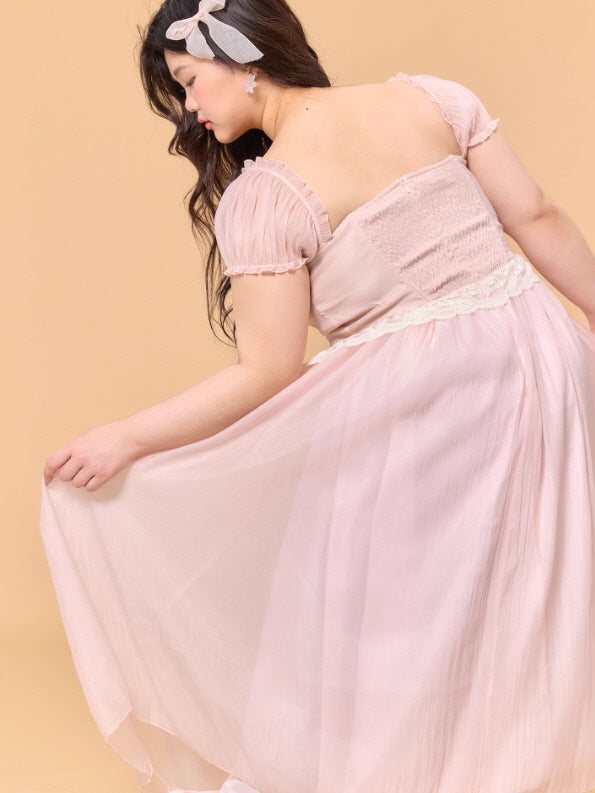 Blush Fairytale Ribbon Corset Dress