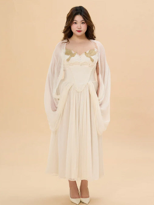 Golden Dove Ivory Fairytale Plus Size Dress