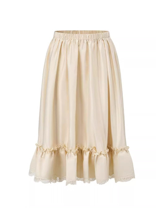 Ivory Lace Rose Fairytale Top & Ruffle Skirt