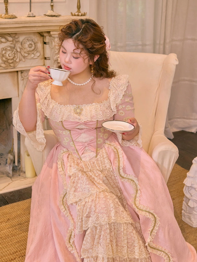Pink Rococo Lace Fairytale Dress
