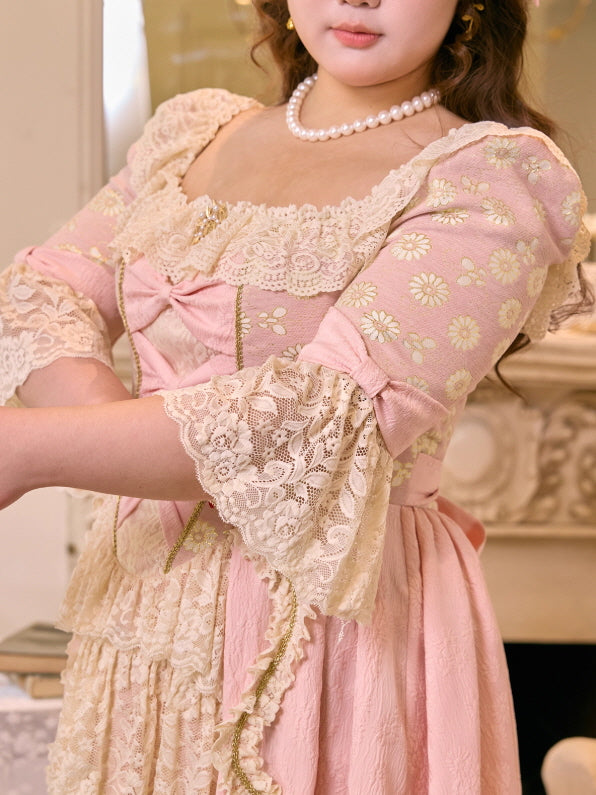 Pink Rococo Lace Fairytale Dress