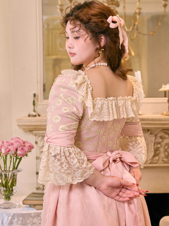 Pink Rococo Lace Fairytale Dress