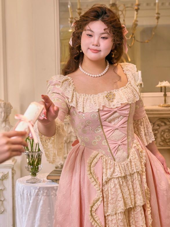 Pink Rococo Lace Fairytale Dress