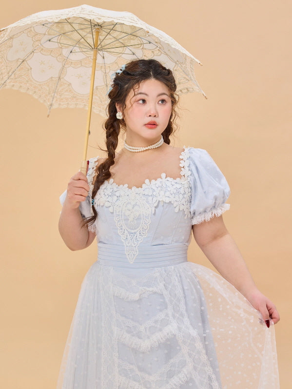 Sky Blue Lace Princess Dress