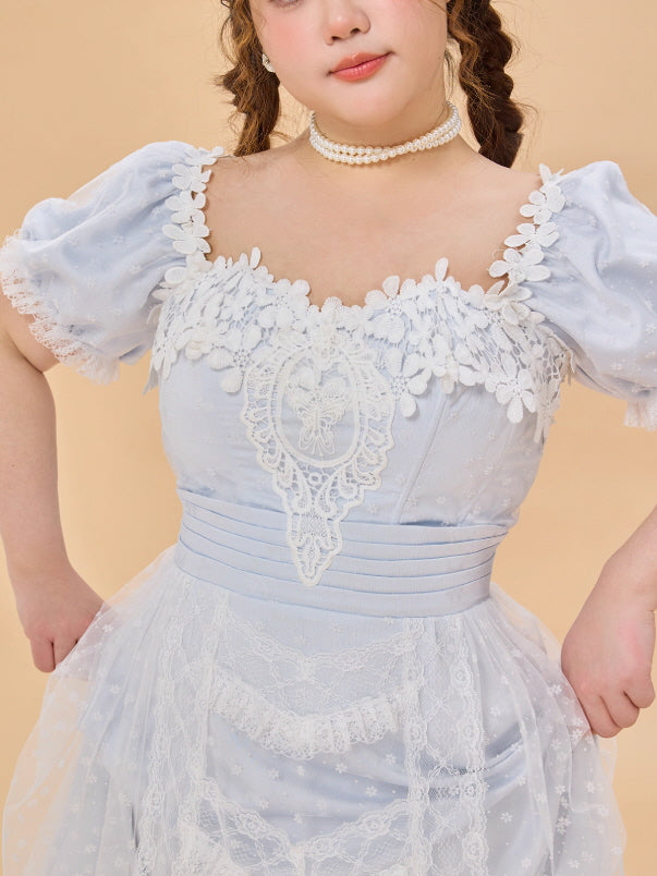 Sky Blue Lace Princess Dress