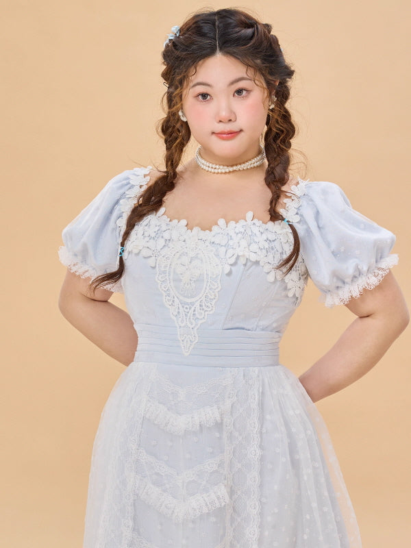 Sky Blue Lace Princess Dress