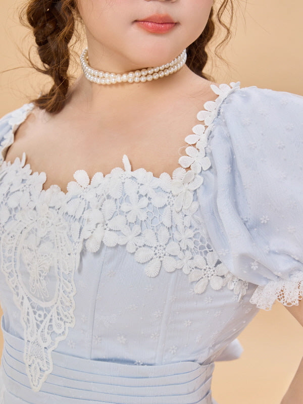 Sky Blue Lace Princess Dress