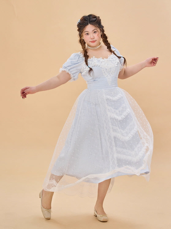 Sky Blue Lace Princess Dress