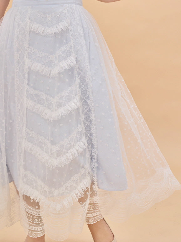 Sky Blue Lace Princess Dress