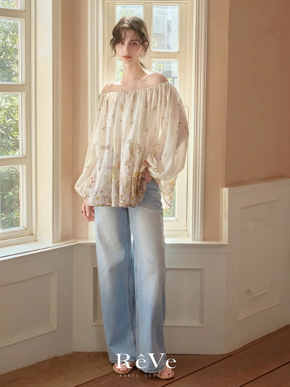 Meadow Bloom Off-Shoulder Top & Maxi Skirt