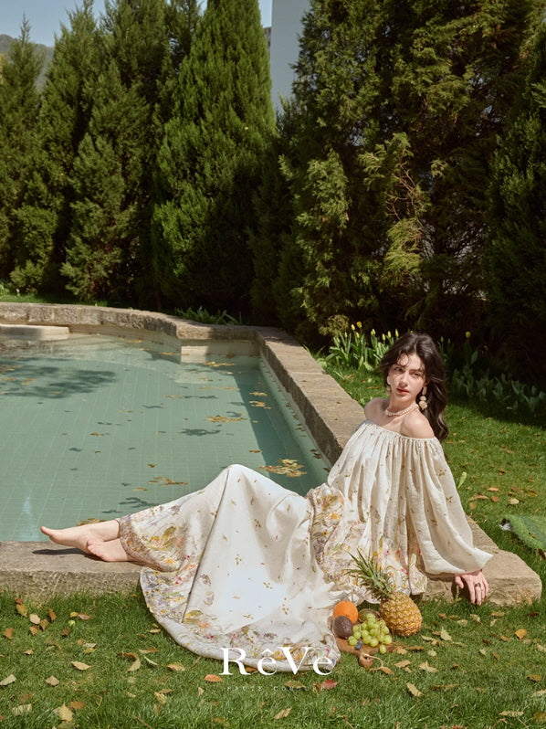 Meadow Bloom Off-Shoulder Top & Maxi Skirt