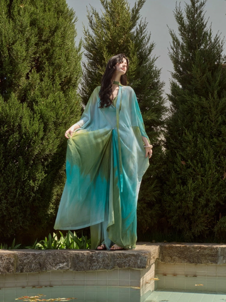 Ocean Breeze Gradient Maxi Dress
