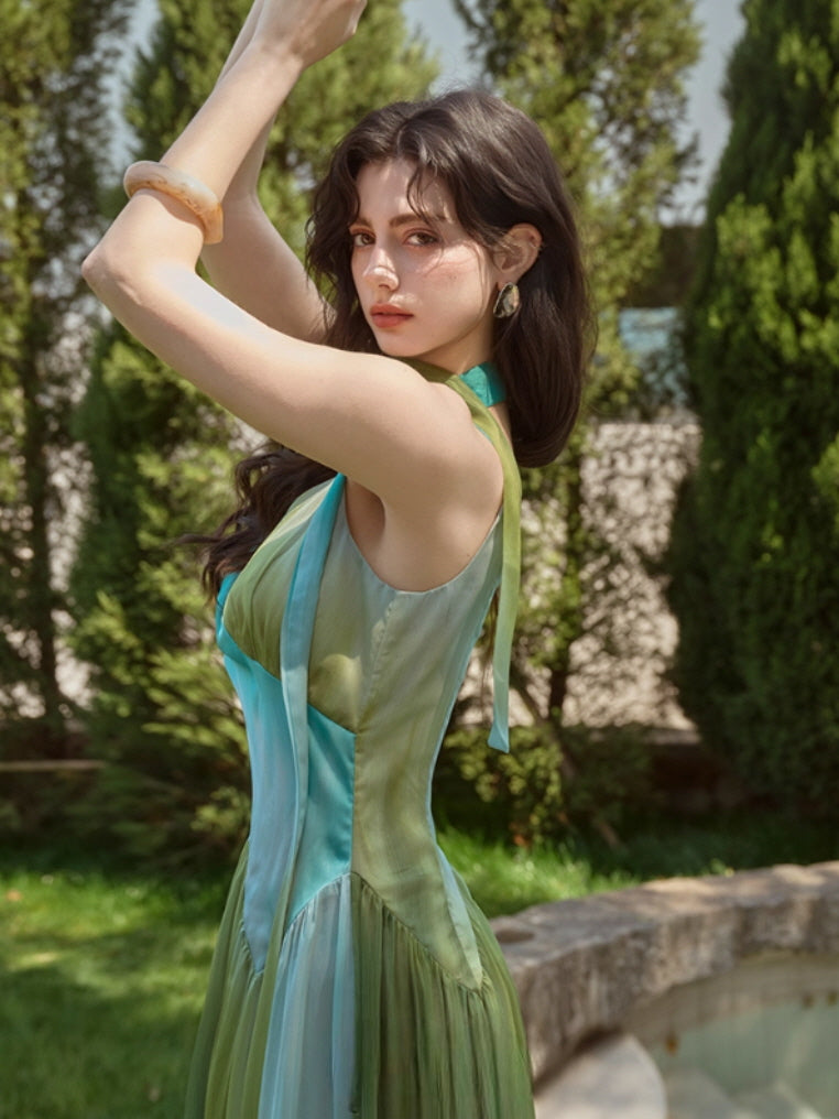 Ocean Breeze Gradient Maxi Dress