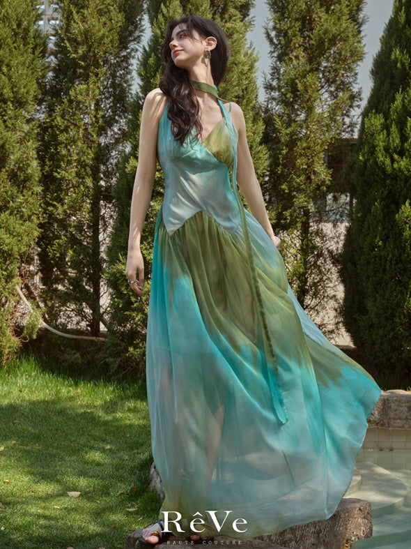 Ocean Breeze Gradient Maxi Dress