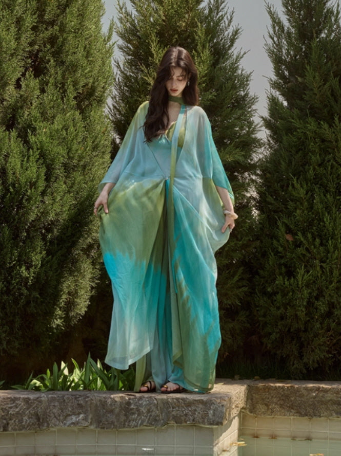 Ocean Breeze Gradient Maxi Dress
