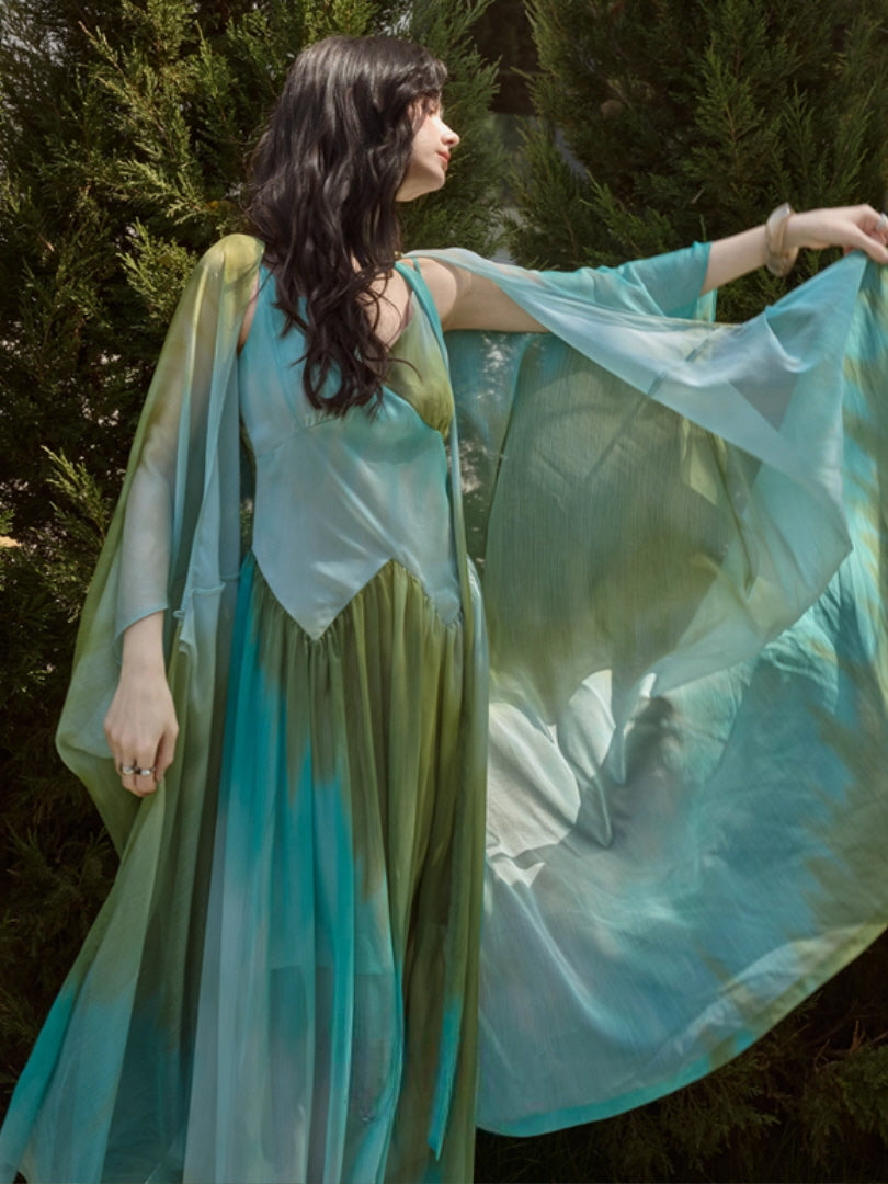 Ocean Breeze Gradient Maxi Dress