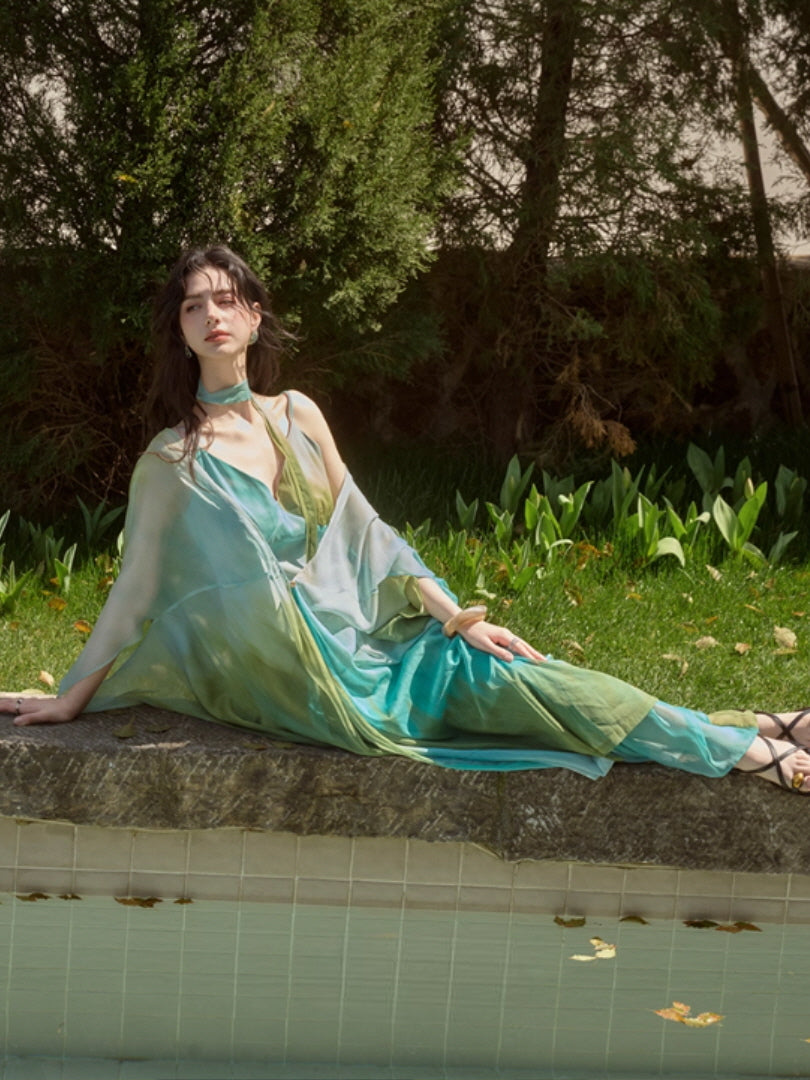 Ocean Breeze Gradient Maxi Dress