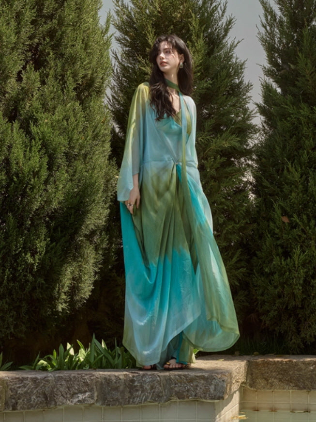 Ocean Breeze Gradient Maxi Dress