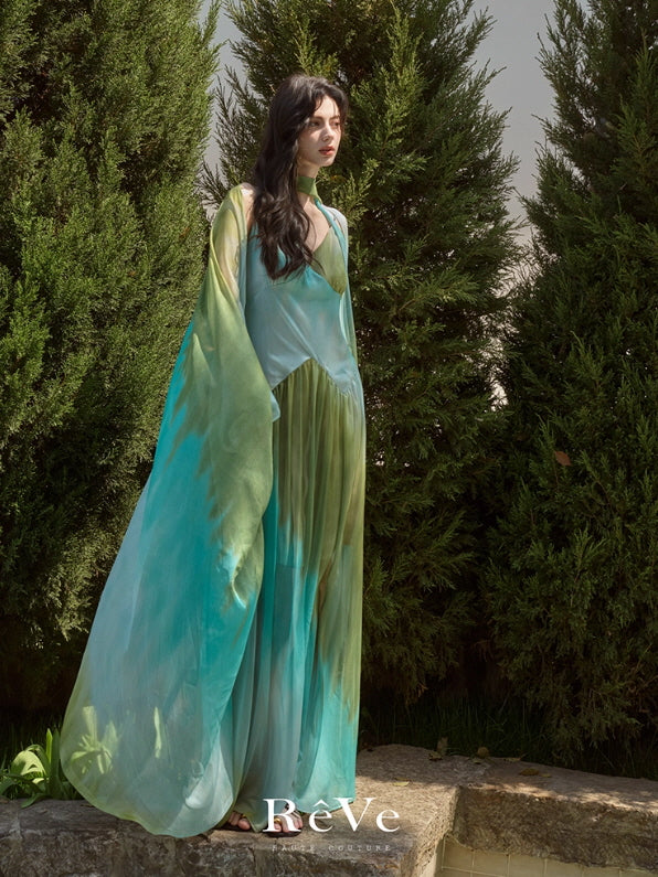 Ocean Breeze Gradient Maxi Dress