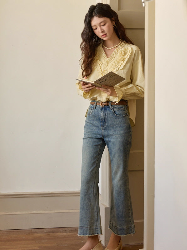 Romantic Ruffle Rose Blouse