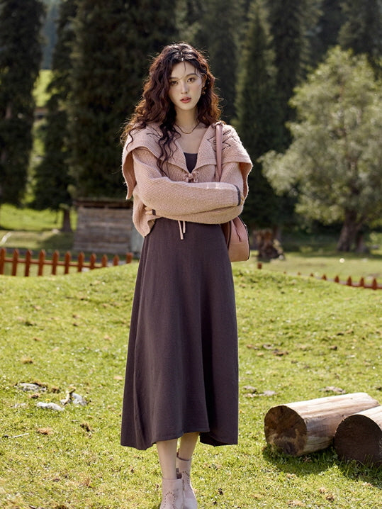 Blush Embroidered Collar Knit Cardigan