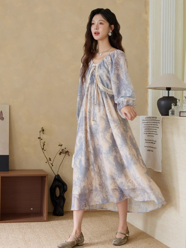 Blue Garden Vintage Dress