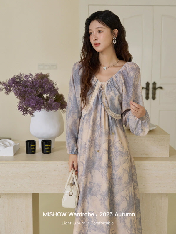 Blue Garden Vintage Dress